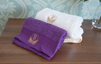 Embroidered Towels on Dressing Table