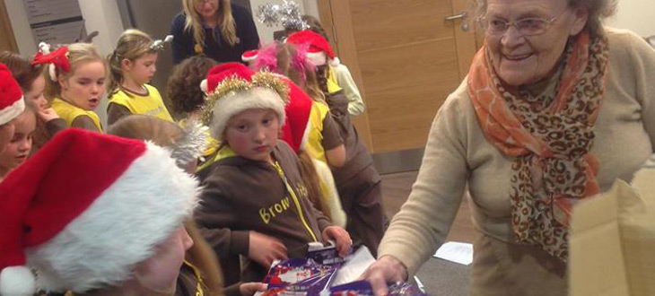 Residents Giving Presents to Brownies