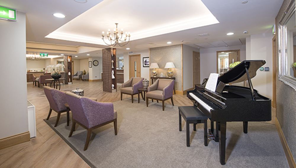 Seating Area with Piano by Reception