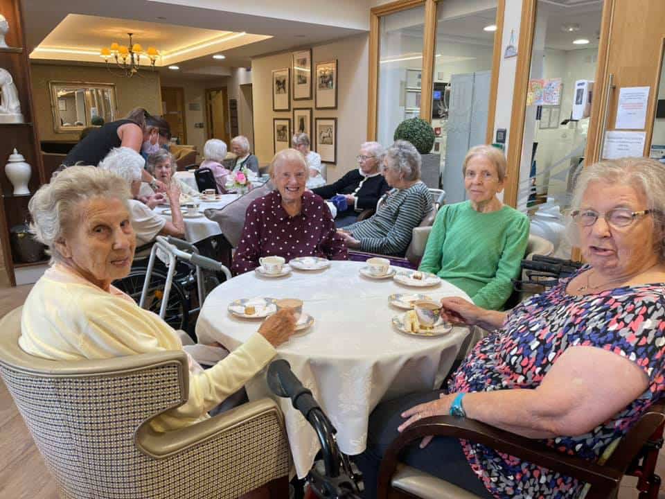Residents Socialising Over Tea & Cake