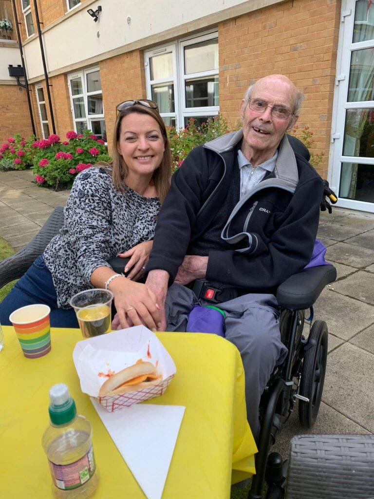 Resident &amp; Loved One at Backyard Ho Down