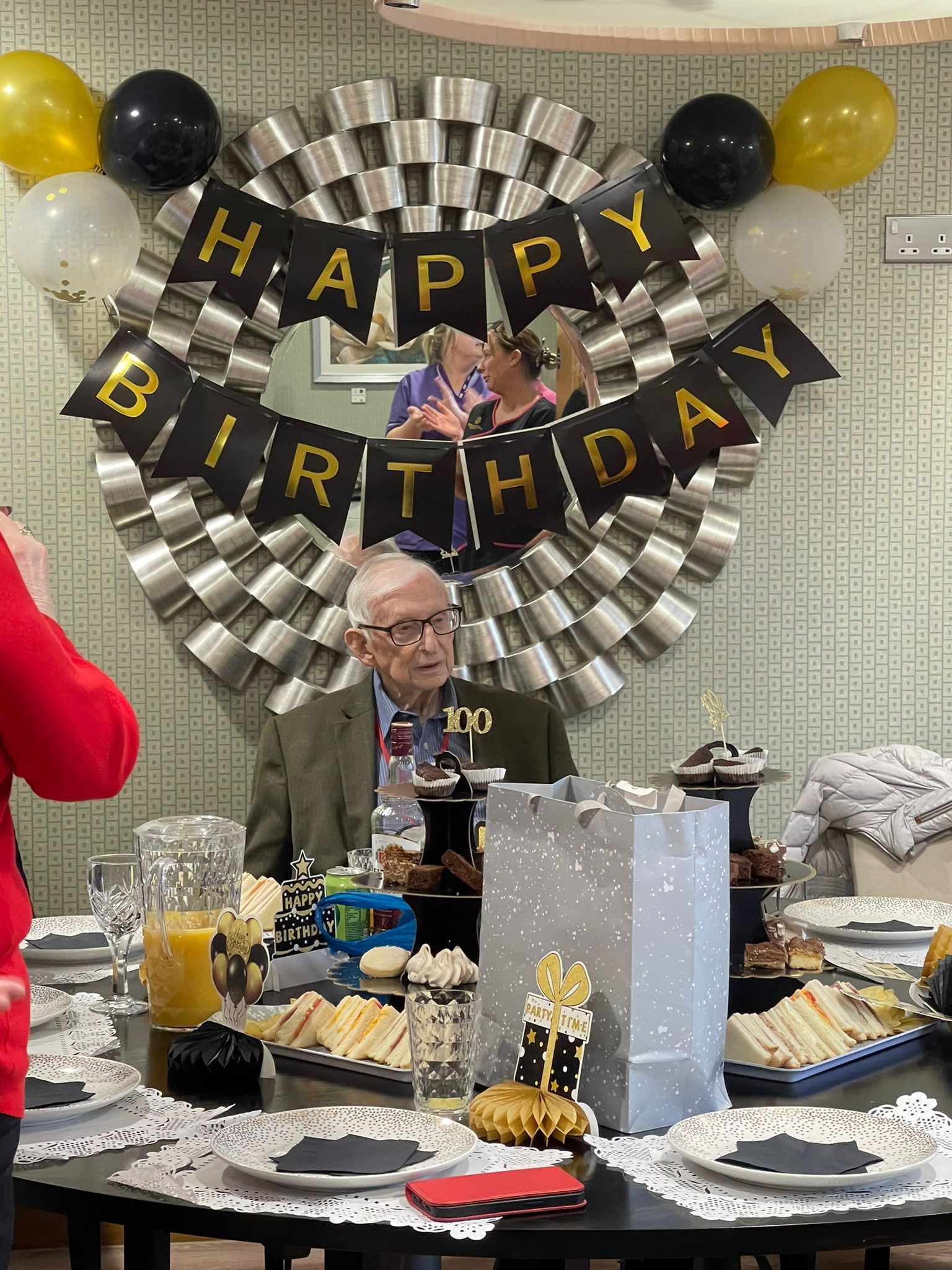 Male Resident Celebrating 100th Birthday
